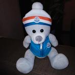 Moncler grijze beer met muts en bodywarmer. 26 cm., Kinderen en Baby's, Ophalen of Verzenden, Zo goed als nieuw, Beer