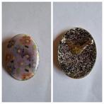 Vintage emaille broche, Ophalen, Overige materialen, 4 tot 7 cm, Overige kleuren