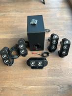 Logitech X-530 5.1 Surround Speakerset, Ophalen of Verzenden, Gebruikt, Complete surroundset, Overige merken