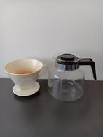 Melitta koffiezetset – filterhouder 1x4 + glazen kan, Ophalen of Verzenden, Gebruikt, Koffiemachine, Gemalen koffie