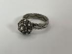 Zilveren gevlochten ring met Zeeuwse knoop - Maat 65, Sieraden, Tassen en Uiterlijk, Ringen, 20 of groter, Ophalen of Verzenden