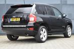 Jeep Compass 2.0 Limited |INCL. NW APK|STOELVERW.|LEDER|NAVI, 450 kg, Huisgarantie, Met garantie (alle), Zwart