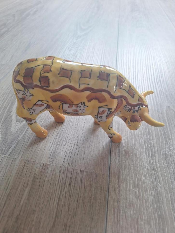 CowParade Peach Cowbler Beeldje #7332, Antiek en Kunst, Curiosa en Brocante, Ophalen of Verzenden