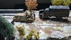 Opel Blitz met Citroen Avant met soldaten schaal 1:25, Ophalen, Gebruikt, Groter dan 1:35, Diorama