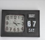 Vintage Wandklok met Kalender, Ophalen, Zo goed als nieuw, Analoog, Wandklok