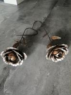 2 Grote Metalen Rozen Wanddecoratie, Tuin en Terras, Ophalen of Verzenden, Gebruikt, Metaal, Overige typen