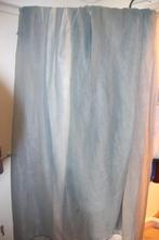Licht blauwe vitrage, 2 delen, Gebruikt, 100 tot 150 cm, Blauw, Ophalen of Verzenden