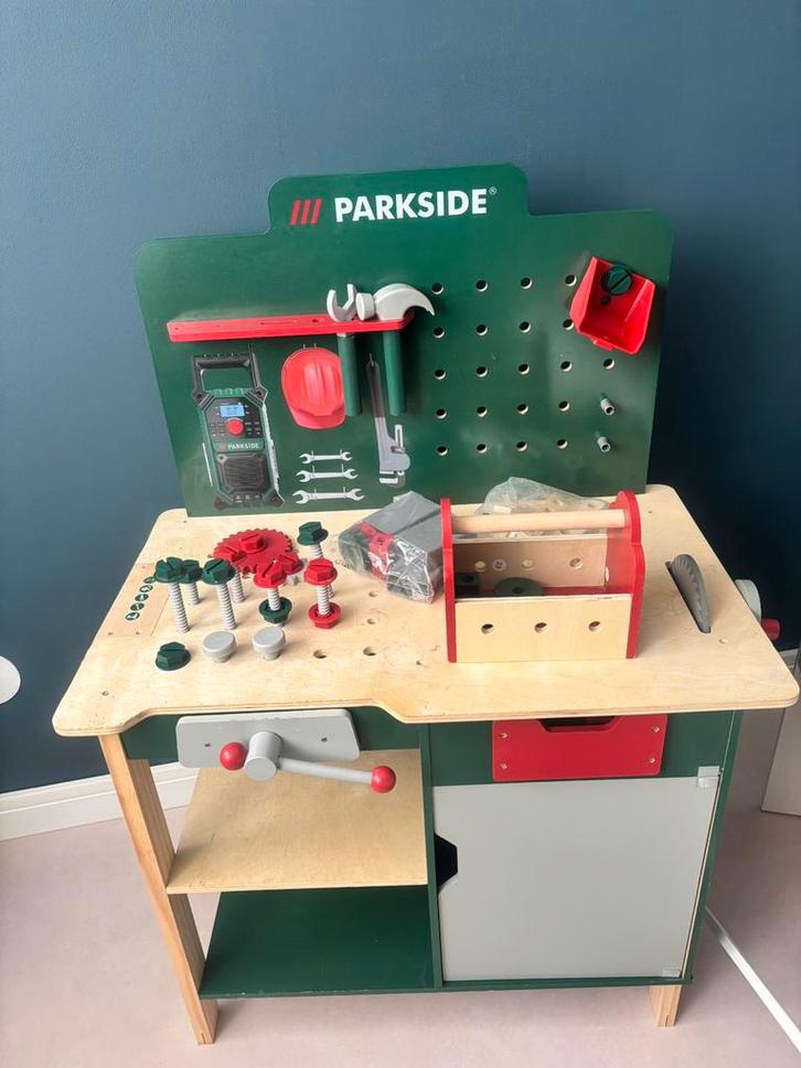 Parkside werkbank Lidl speeltafel, Kinderen en Baby's, Speelgoed | Speelkeukens, Gebruikt, Hout, Ophalen