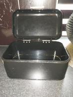 Vintage Broodtrommel - Zwart, Huis en Inrichting, Ophalen of Verzenden, Gebruikt