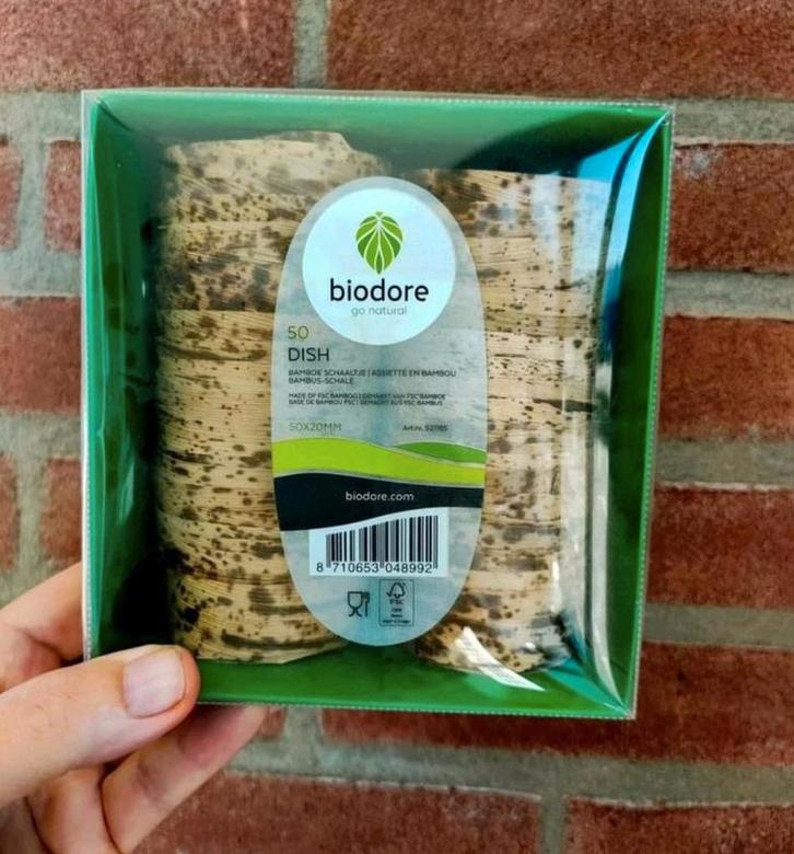 Nieuw! Bamboe Cupjes, Huis en Inrichting, Keuken | Keukenbenodigdheden, Nieuw, Ophalen