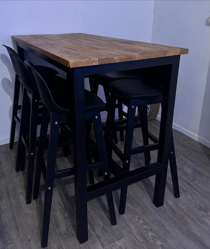 Mango Houten Bartafel - 140cm Lang, Huis en Inrichting, Tafels | Eettafels, Gebruikt, Ophalen of Verzenden