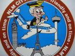 sticker oud NLM KLM vliegtuig fokker f28 cityhopper -2- retr, Verzenden, Zo goed als nieuw, Bedrijf of Vereniging