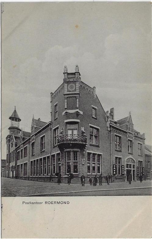 Roermond 44 Postkantoor (met volk) Uitg H.S.P., Verzamelen, Ansichtkaarten | Nederland, Limburg, Voor 1920, Verzenden