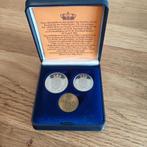 Huldigingsmunten 1980 gulden en rijksdaalder, Ophalen of Verzenden, Koningin Juliana, 2½ gulden, Setje