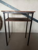 Oude schoolbank bruin, Huis en Inrichting, Ophalen, Gebruikt, 25 tot 50 cm, Rechthoekig