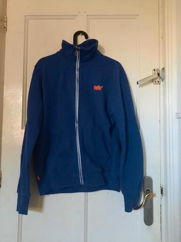 Superdry mooi blauw vest maat XL valt als L beschikbaar voor biedingen