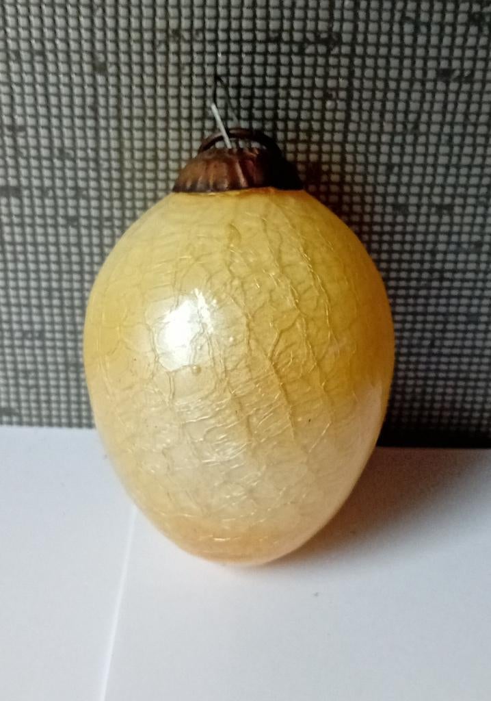 beige craquele glazen heksenbal, Antiek en Kunst, Ophalen of Verzenden