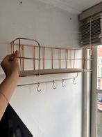 Wandplank 50 cm met bronzen rekje 17x15 cm, Ophalen, Zo goed als nieuw