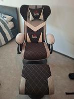 HomCom Gaming Stoel met Voetenbank, Huis en Inrichting, Stoelen, Ophalen, Zo goed als nieuw, Grijs