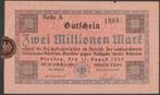 Duitsland Dresden 2 millionen mark 1923 gebruikt (nr 155), Verzenden, Duitsland, Los biljet