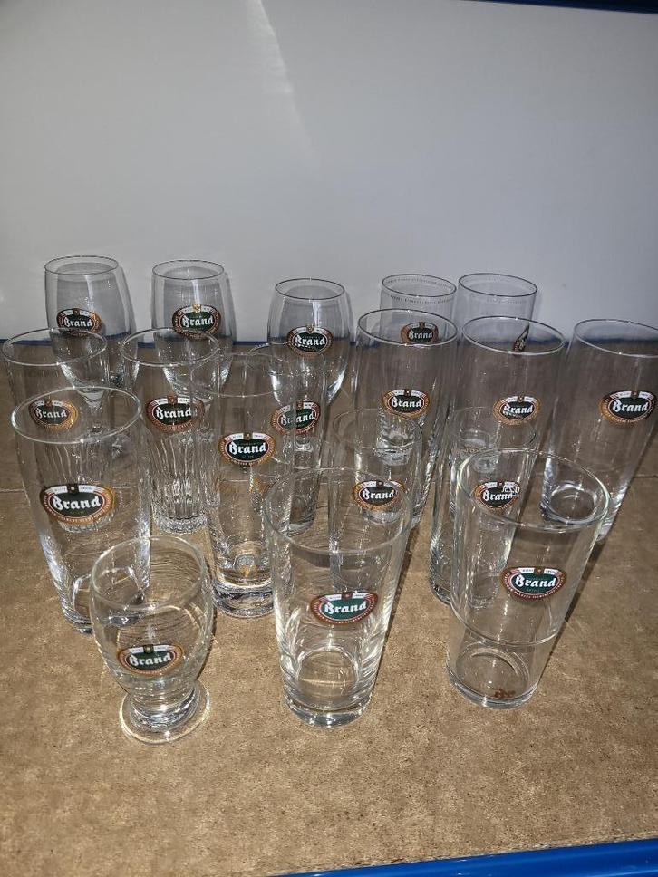 Brand bierglazen 2, Verzamelen, Biermerken, Zo goed als nieuw, Glas of Glazen, Brand, Ophalen of Verzenden