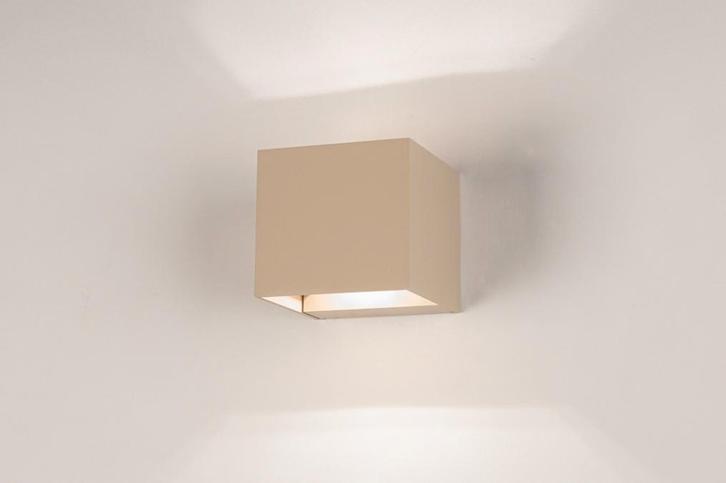 wandlamp up en down beige bank bed keuken bedrijf cafe lamp, Huis en Inrichting, Lampen | Wandlampen, Nieuw, Ophalen of Verzenden