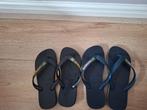 2 paar mooi Havaianas mt 35-36 zwart en mt 37-38 blauw!, Gebruikt, Schoenen, Ophalen of Verzenden, Jongen