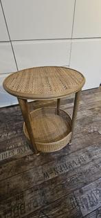 Rotan bijzettafel van Xenos, Minder dan 55 cm, Ibiza bohemian, Rond, Zo goed als nieuw
