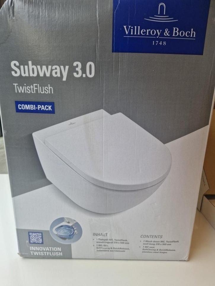 NIEUW Villeroy & Boch Softclose WC bril voor Subway 3.0, Doe-het-zelf en Verbouw, Sanitair, Nieuw, Toilet, Ophalen of Verzenden