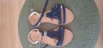 Suède fringe sandalen marineblauw, Ophalen of Verzenden, Zo goed als nieuw, Blauw, Sandalen of Muiltjes