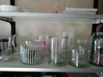 Diverse glazen vazen en potten, Huis en Inrichting, Woonaccessoires | Vazen, Ophalen, Overige kleuren, Glas, Minder dan 50 cm