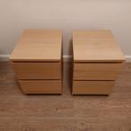 Nachtkastjes - Hout - Zo goed als nieuw, Huis en Inrichting, Slaapkamer | Nachtkastjes, Ophalen, 55 tot 70 cm, Zo goed als nieuw