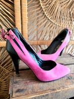 Vintage 80s Leather High Heels, Ophalen of Verzenden, Zo goed als nieuw