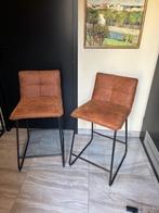 Barkruk cognac Dimehouse 2 voor €100, Ophalen, Met voetsteun, 60 tot 90 cm, Zo goed als nieuw