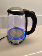 Waterkoker, zgan glas met ledverlichting, 1 tot 2 liter, Ophalen of Verzenden, Zo goed als nieuw