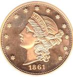 PENNING DOLLAR 1861 LIMITED EDITION, Postzegels en Munten, Penningen en Medailles, Verzenden, Overige materialen
