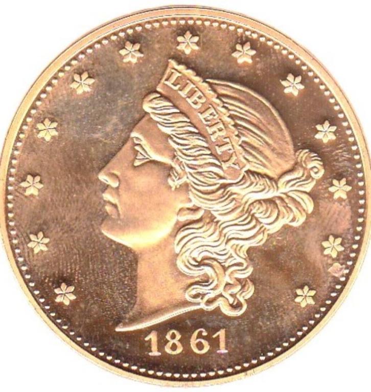 PENNING DOLLAR 1861 LIMITED EDITION, Postzegels en Munten, Penningen en Medailles, Overige materialen, Verzenden