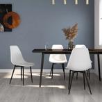 Eetkamerstoelen 4 st PP wit, Kunststof, Wit, Nieuw, Ophalen of Verzenden