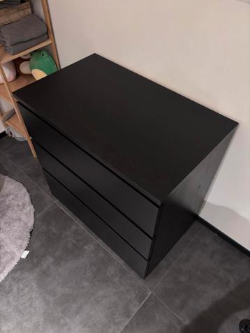 IKEA Malm ladekast met 3 lades - Zwart - afbeelding 2