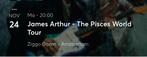 1 ticket james arthur zitplaats vak 107, Tickets en Kaartjes, Eén persoon, Overige soorten, Overige typen