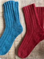 Handgebreide wollen sokken - Maat 46, Sokken en Kniesokken, Overige kleuren, Nieuw, Overige maten