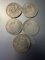 5x 5 Mark Duitsland zilver, Ophalen of Verzenden, Duitsland, Zilver