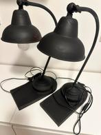 Schemerlampjes oud bruin metaal 2 stuks, Huis en Inrichting, Ophalen of Verzenden, Zo goed als nieuw, Metaal, Minder dan 50 cm