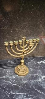 Messing Chanoeka Menora - 8 Armen, Ophalen of Verzenden, Koper of Brons