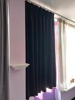 Velours zwart gordijn, smal. B75 X H167, Gebruikt, Velours, Zwart, 150 tot 200 cm