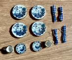 Schoencadeau Delftsblauw aardewerken serviesje met servetten, Ophalen, Gebruikt, Poppenhuis