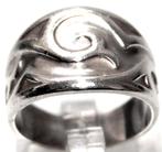 Schitterende Brede Frans Zilveren Gotische Bandring, Sieraden, Tassen en Uiterlijk, Antieke sieraden, Verzenden, Zilver, Ring