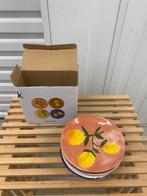 &k amsterdam (klevering) - plate lemon 16cm dia - set 4st, Keramiek, Ophalen of Verzenden, Zo goed als nieuw, Bord(en)