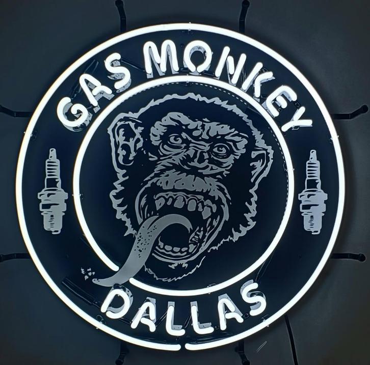 Gas monkey garage Dallas neon licht reclame decoratie lamp, Verzamelen, Merken en Reclamevoorwerpen, Nieuw, Lichtbak of (neon) lamp