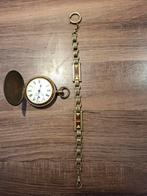 Antiek zakhorloge met ketting, Antiek en Kunst, Ophalen of Verzenden